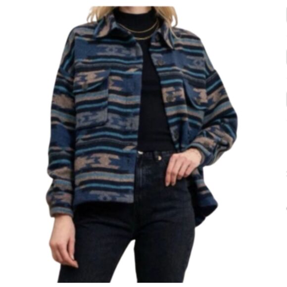 Perch by Blu Pepper NWT Aztec Western Oversized Jacket Size 1XL - Picture 3 of 4
